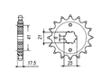 Front sprocket Honda Chain 525