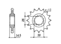 Front sprocket Honda Chain 630