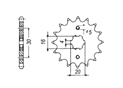 Front sprocket Yamaha Chain 428