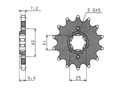 Front sprocket Yamaha Chain 428