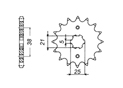 Front sprocket Sachs Yamaha Chain 520