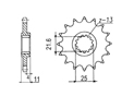 Front sprocket Yamaha Chain 520