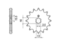 Front sprocket Suzuki Chain 428