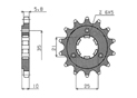 Front sprocket Cagiva Suzuki SYM/Sanyang Chain 520