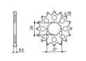 Front sprocket SYM/Sanyang Chain 530