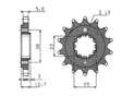 Front sprocket Kawasaki Chain 520