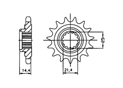 Front sprocket Kawasaki Chain 520