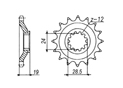 Front sprocket Kawasaki Chain 630