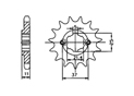 Front sprocket E-Ton Chain 520