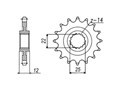 Front sprocket Gas Gas Chain 520