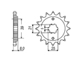 Front sprocket Kymco Chain 520