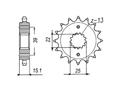 Front sprocket Kymco Chain 520