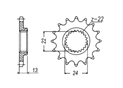 Front sprocket Bombardier Chain 530